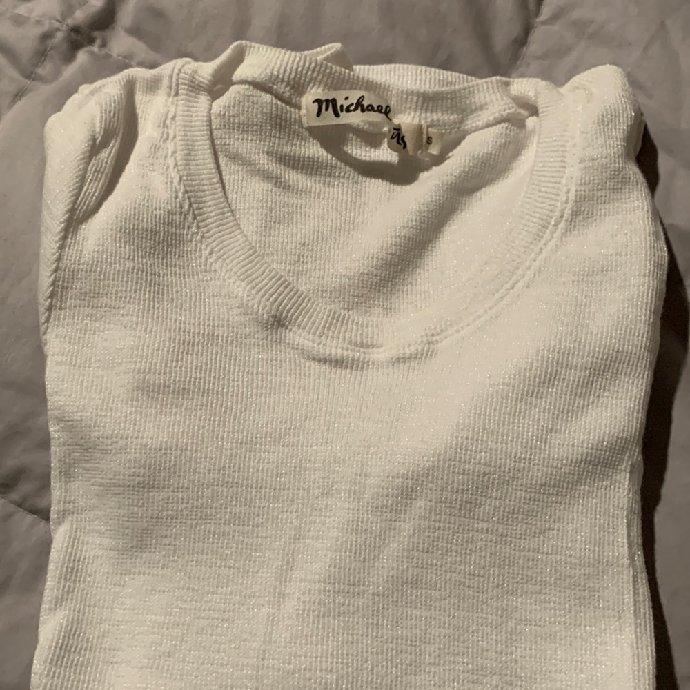 Michael Stars white thermal top sparkles 💖